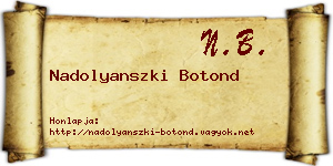 Nadolyanszki Botond névjegykártya