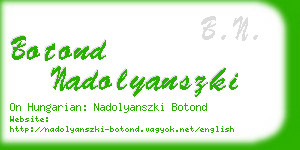 botond nadolyanszki business card